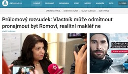 Aktuálně.cz: Vlastník může odmítnout pronajmout byt Romovi, realitní makléř ne