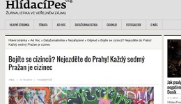 Hlidaci.Pes.org: Bojíte se cizinců? Nejezděte do Prahy! Každý sedmý Pražan je cizinec