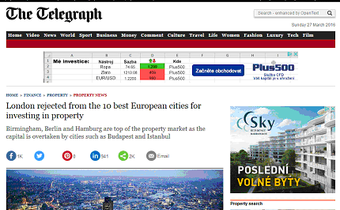 Investice do nemovitostí: žebříček evropských měst s nejlepšími vyhlídkami - Praha devatenáctá